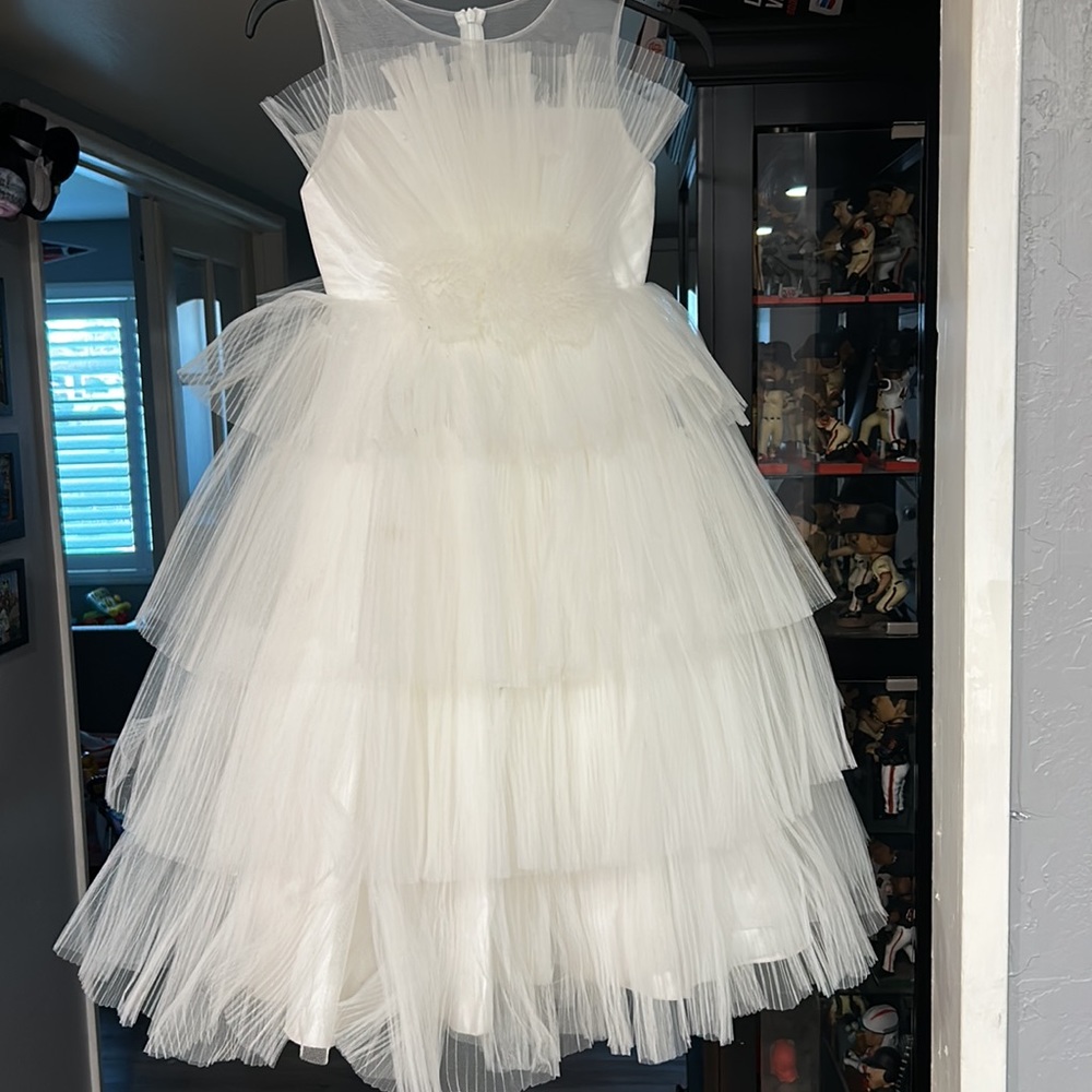 Anthropologie White Kids Formal Dress - Picture 3 of 4